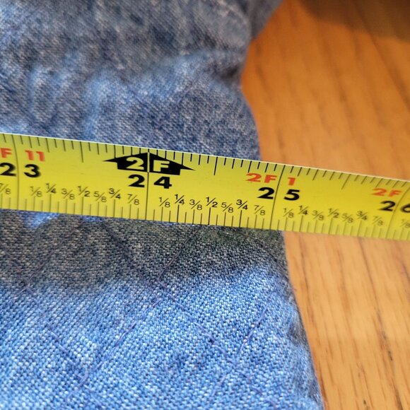 Christopher Banks Quilted Denim Jacket Corduroy Trim Snowman Embroidery Medium - Picture 11 of 11